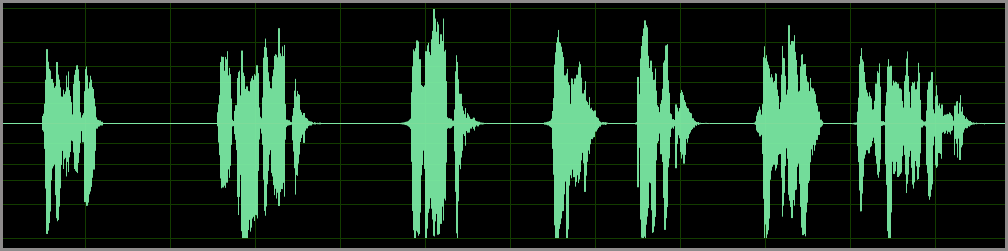 gráfico de ondas sonoras para ilustrar sesiones de grabación de voz